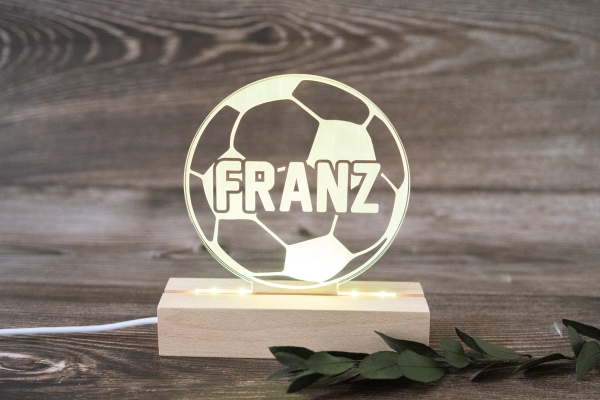 Lampe / Nachtlicht Fußball -personalisiert-